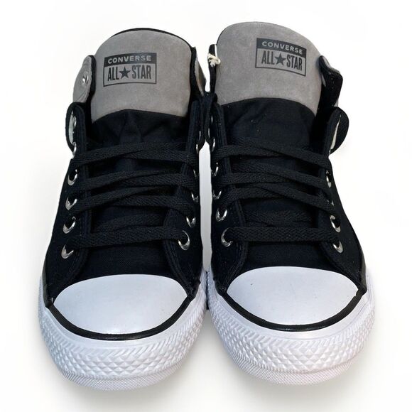 Converse Chuck Taylor CTAS High Street Mid Men 9.5 Shoes Grey Black Sneaker New - Picture 3 of 10